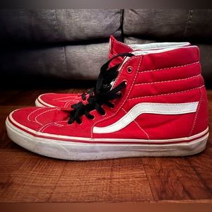 Red high top Vans